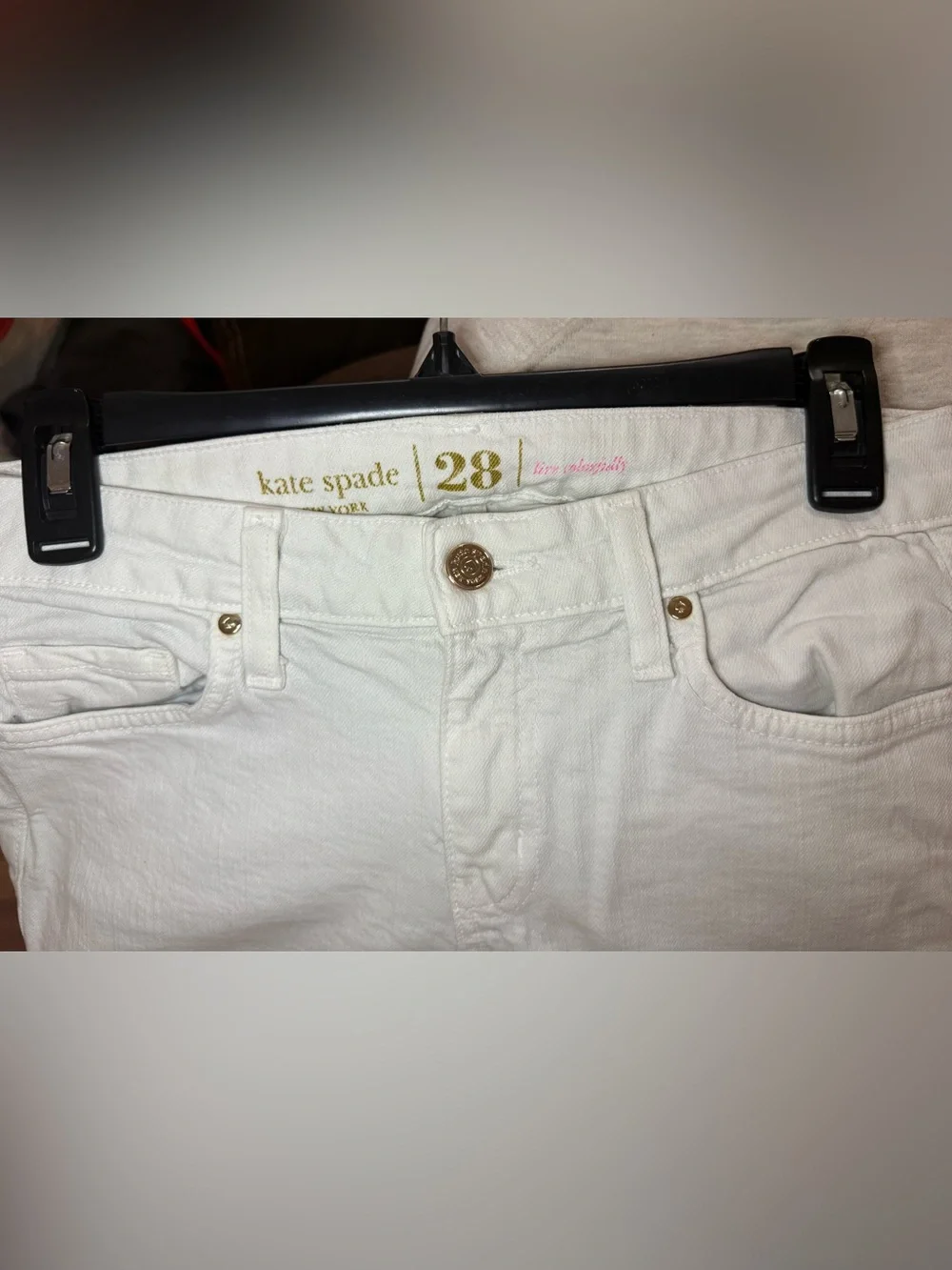 Kate Spade New York White Straight Leg Jeans Size 28